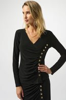 Fitted Wrap Top - Black