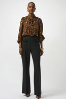 Lux Twill Flared Trouser - Black