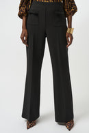 Lux Twill Flared Trouser - Black