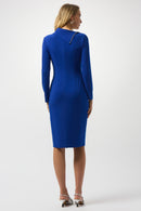 Moss Crepe Sheath Dress - Royal Sapphire
