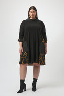 Abstract Print Dress - Black/multi