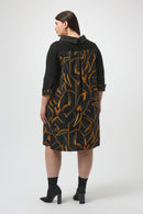 Abstract Print Dress - Black/multi