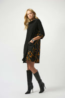 Abstract Print Dress - Black/multi