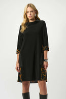 Abstract Print Dress - Black/multi