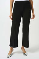 Wide-Leg Pull-On Trousers - Black