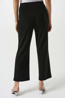 Wide-Leg Pull-On Trousers - Black