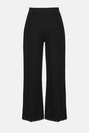 Wide-Leg Pull-On Trousers - Black