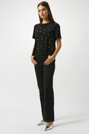 Embellished Boxy T-Shirt - Black