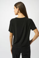 Embellished Boxy T-Shirt - Black