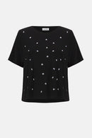Embellished Boxy T-Shirt - Black