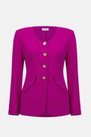 Scuba Crepe Fitted Jacket - Cosmos