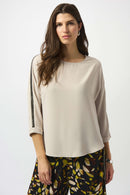 Soft Twill Boxy Top - Moonstone