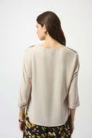 Soft Twill Boxy Top - Moonstone
