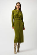 Moss Straight Shirt Dress - Artichoke