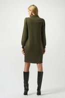 Scuba Jersey Shift Dress - Khaki