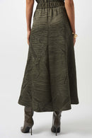 Pleated Satin Long Flared - Avocado