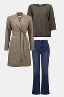 Scuba Suede Straight Coat - Java