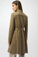 Scuba Suede Straight Coat - Java