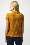 Textured Knit Fitted Top - Medallion
