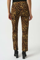 Animal Print Straight Trouser - Black/brown