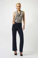 Foiled Melange Sleeveless Top - Beige/multi