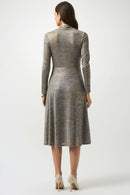 Foiled Melange Dress - Beige/multi