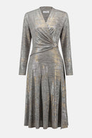 Foiled Melange Dress - Beige/multi