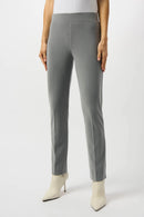 Melange Straight Leg Trousers - Grey Melange