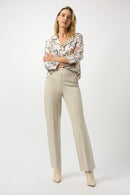 Wide Leg Pull-On Trousers - Moonstone