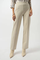 Wide Leg Pull-On Trousers - Moonstone