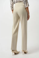 Wide Leg Pull-On Trousers - Moonstone
