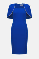 Scuba Crepe Sheath Dress - Royal Sapphire