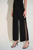 Rhinestone Wide Leg Trousers - Black