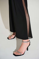 Rhinestone Wide Leg Trousers - Black