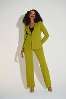 Scuba Crepe Collarless Blazer - Fern