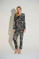 Signature Foiled Floral Blazer - Black/vanilla