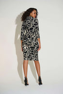 Signature Floral Sheath Dress - Black/vanilla