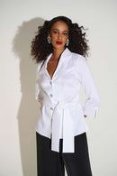 Taffeta Fitted Blouse - Vanilla