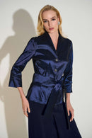 Taffeta Fitted Blouse - Midnight Blue