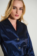 Taffeta Fitted Blouse - Midnight Blue