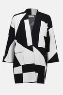 Jacquard Colour-Block Cover-Up - Black/vanilla