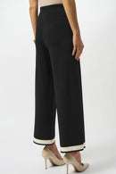 Colour Block Culotte Trouser - Black/vanilla