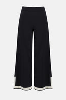 Colour Block Culotte Trouser - Black/vanilla