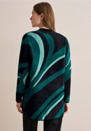 Feather Yarn Mix Cardigan - Black