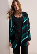 Feather Yarn Mix Cardigan - Black