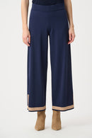 Colourblock Culotte Trouser - Indigo/camel