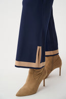 Colourblock Culotte Trouser - Indigo/camel