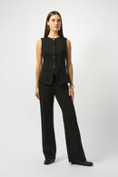 Wide Leg Pull-On Trouser - Black