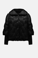 Quilted Puffer Jacket - Black