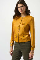 Foiled Faux Suede Jacket - Medallion